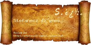 Stefanecz Ágnes névjegykártya